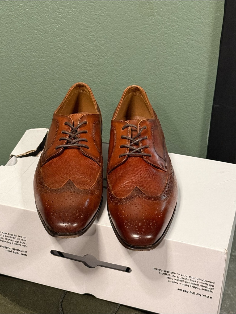Aldo Classic Men's Brown Wingtip Dress Shoes